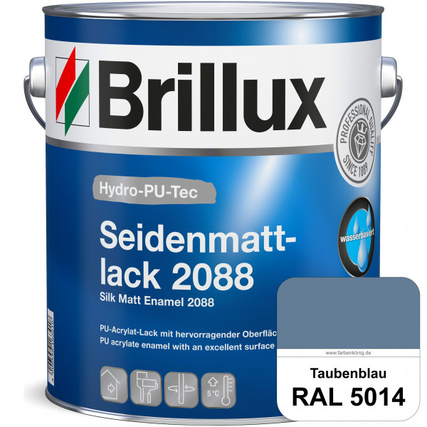 Hydro-PU-Tec Seidenmattlack 2088 (RAL 5014 Taubenblau) PU-Seidenmattlack (wasserbasiert) innen
