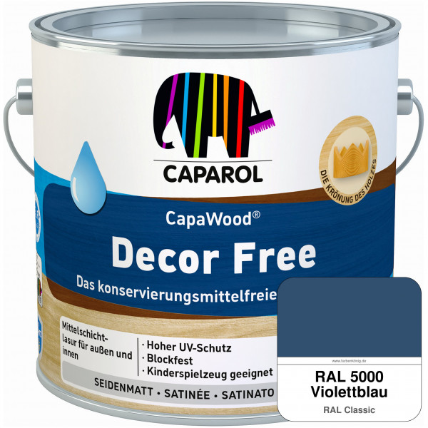 CapaWood® Decor Free (RAL 5000 Violettblau) - ersetzt Capadur DecorLasur KF