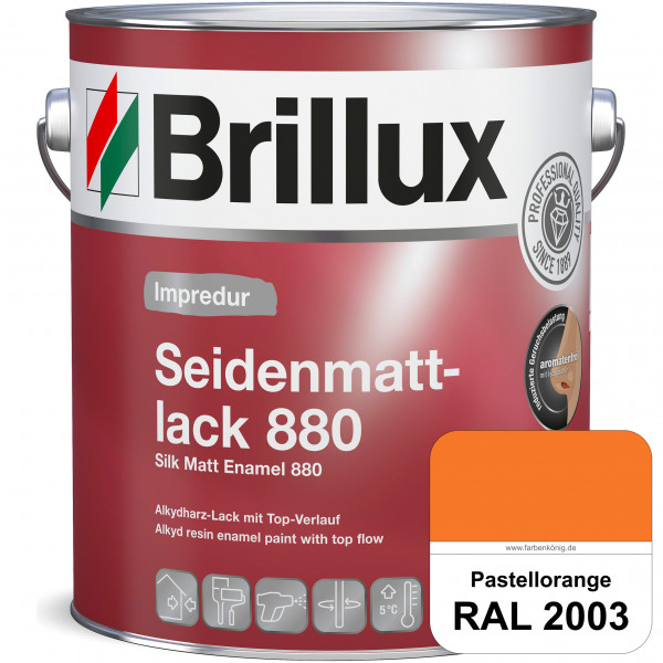 Impredur Seidenmattlack 880 (RAL 2003 Pastellorange) für Holz- oder Metallflächen innen & außen