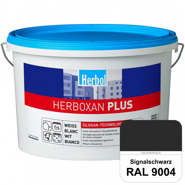 Herboxan Plus (RAL 9004 Signalschwarz) Siliconharz-Fassadenfarbe für längere saubere Fassaden