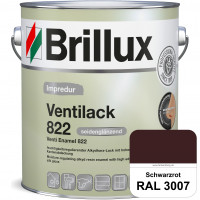 Impredur Ventilack 822 (RAL 3007 Schwarzrot) Seidenglanzlack (lösemittelhaltig) Fenster & Türen inne