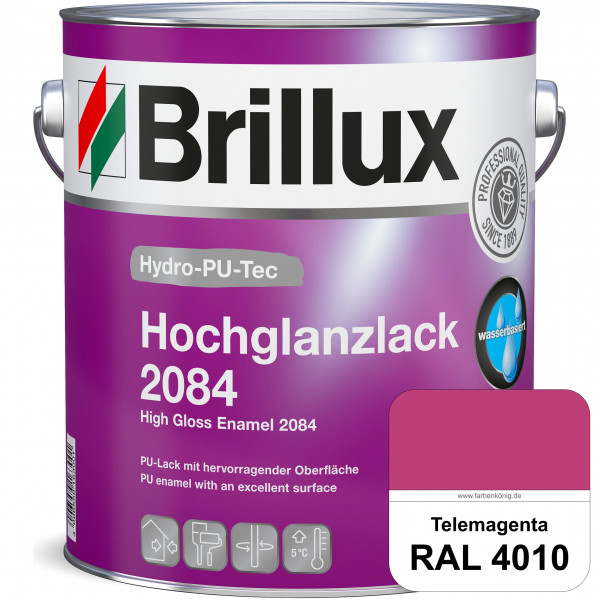 Hydro-PU-Tec Hochglanzlack 2084 (RAL 4010 Telemagenta) wasserbasierter Hochglanzlack für Holz, Zink,