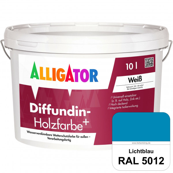 Diffundin-Holzfarbe+ (RAL 5012 Lichtblau)