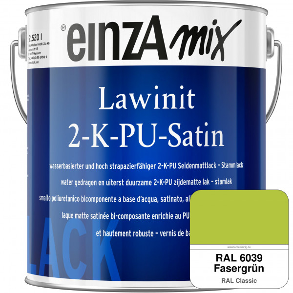 einzA Lawinit 2-K-PU Satin Stammlack (RAL 6039 Fasergrün)