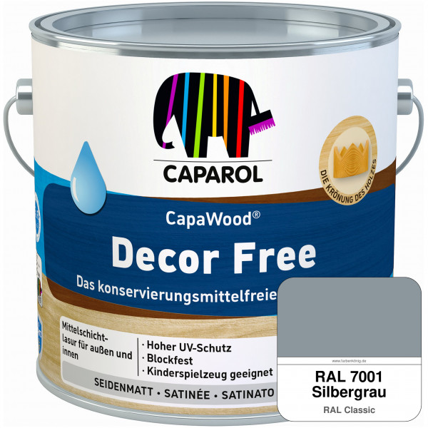 CapaWood® Decor Free (RAL 7001 Silbergrau) - ersetzt Capadur DecorLasur KF