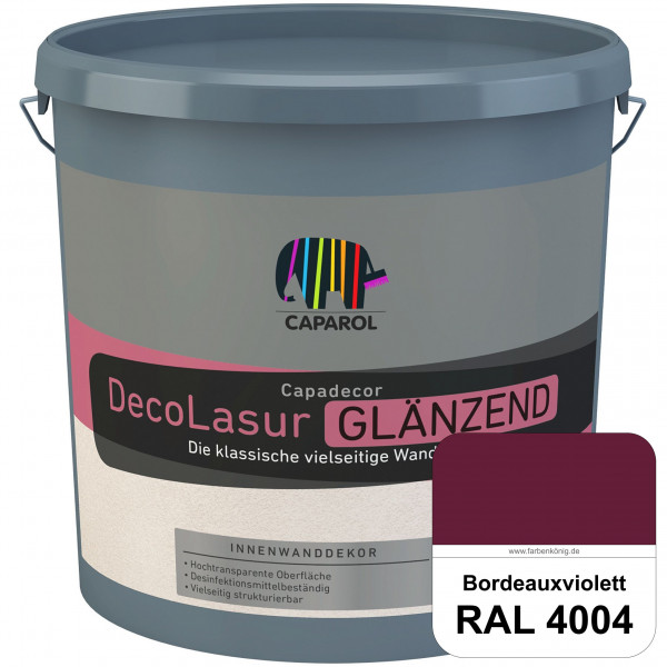Capadecor DecoLasur Glänzend (RAL 4004 Bordeauxviolett) Glänzende Lasurfarbe auf Dispersionsbasis (i