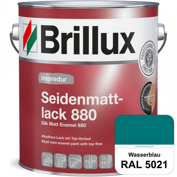 Impredur Seidenmattlack 880 (RAL 5021 Wasserblau) für Holz- oder Metallflächen innen & außen