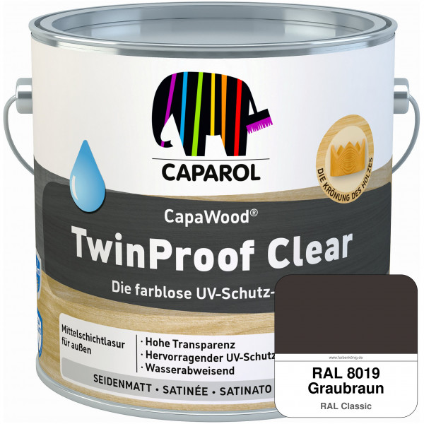 CapaWood® TwinProof Clear (RAL 8019 Graubraun) - ersetzt Capadur TwinProof