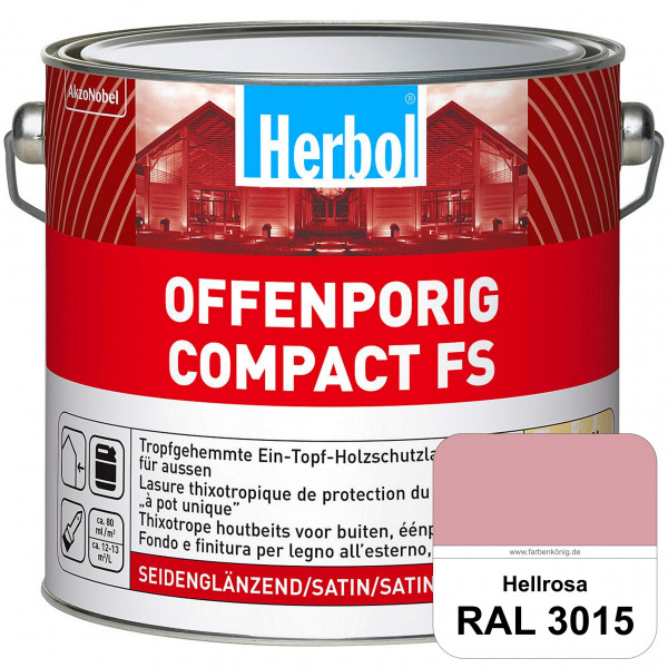 Offenporig Compact FS (RAL 3015 Hellrosa) Rationelle & thixotrope Ein-Topf-Holzlasur (außen)
