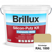 Silicon-Putz KR Feinputz 3656 (RAL 1000 Grünbeige) Glattputz , verarbeitungsfertig, perfekte Wasserd