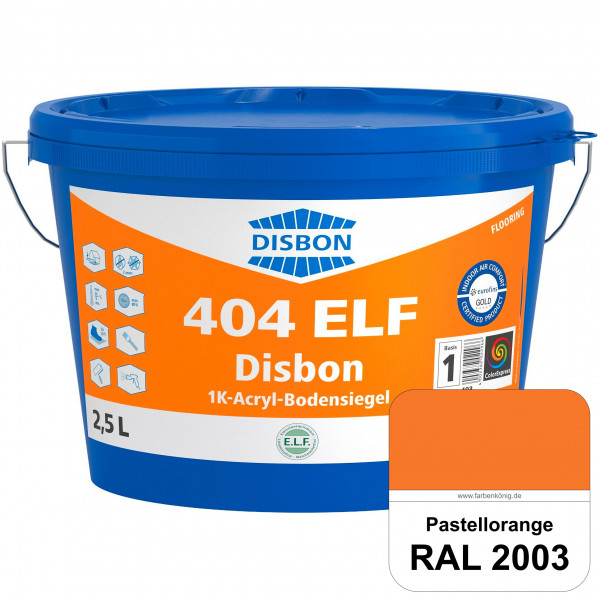 Disbon 404 ELF 1K-Acryl-Bodensiegel (RAL 2003 Pastellorange) 1K PU-verstärkte, emissions- und lösemi