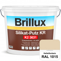 Silikat-Putz KR K2 3631 (RAL 1015 Hellelfenbein) Dekorativer Kratzputz auf Silikatbasis