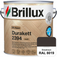 2K-Aqua Durakett 2394 (RAL 8019 Graubraun) Wasserbasierter 2K-Versiegelung für Parkettfußböden, Diel