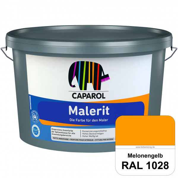 Malerit E.L.F. (RAL 1028 Melonengelb) matte Innenfarbe für Neu- & Renovierungsanstriche
