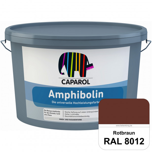 Amphibolin (RAL 8012 Rotbraun) Universalfarbe auf Reinacrylbasis innen & außen