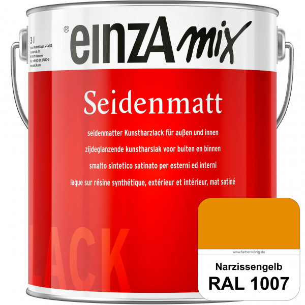 einzA Seidenmatt (RAL 1007 Narzissengelb) Lösemittelhaltiger Seidenmattlack