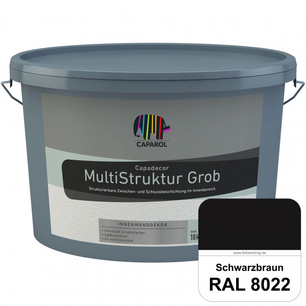 Capadecor MultiStruktur grob (RAL 8022 Schwarzbraun) quarzgefüllte Zwischen- und Schlußbeschichtung