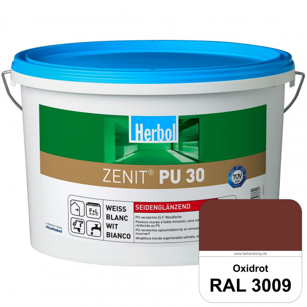 Zenit PU 30 (RAL 3009 Oxidrot) seidenglänzende und strapazierfähige PU-Wandfarbe