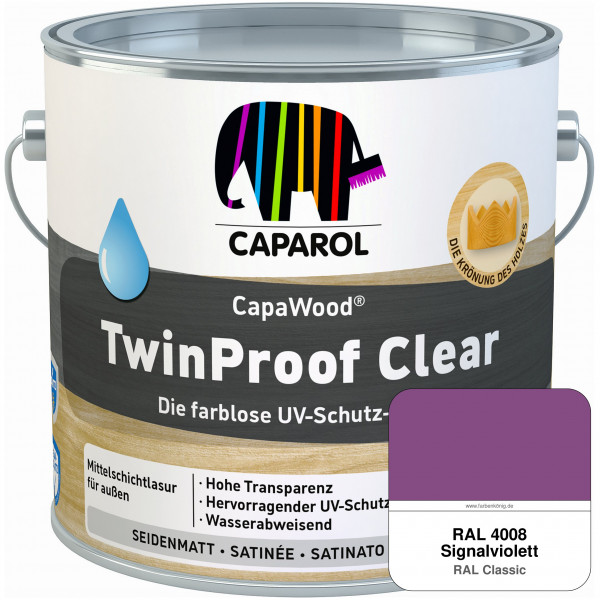 CapaWood® TwinProof Clear (RAL 4008 Signalviolett) - ersetzt Capadur TwinProof