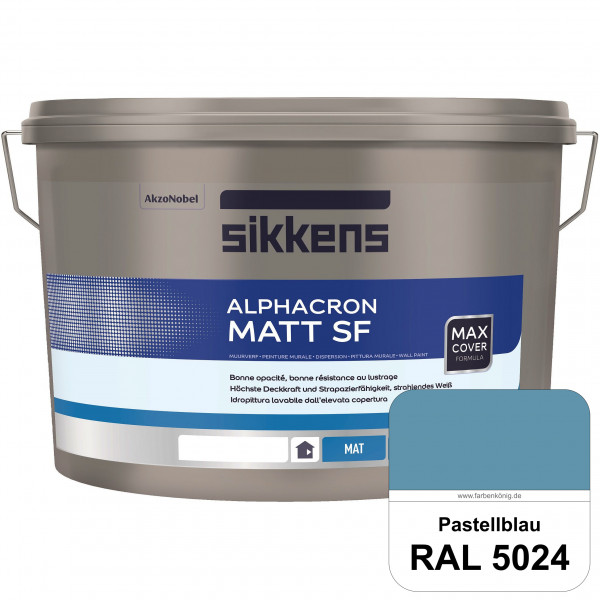 Alphacron Matt SF (RAL 5024 Pastellblau) stumpfmatte & hochwertige Premium-Wandfarbe (innen)