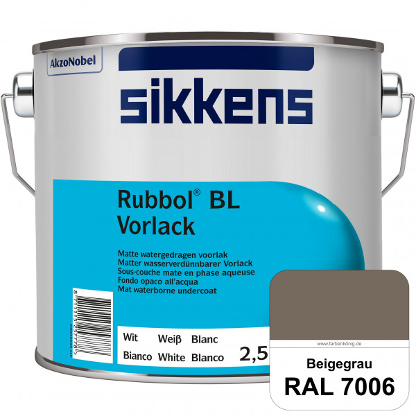 Rubbol BL Vorlack (RAL 7006 Beigegrau) Wasserbasierter, matter & umweltschonender Vorlack (innen)