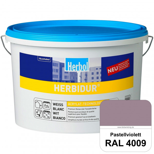 Herbidur (RAL 4009 Pastellviolett) Reinacrylat-Fassadenfarbe mit Langzeitwetterschutz