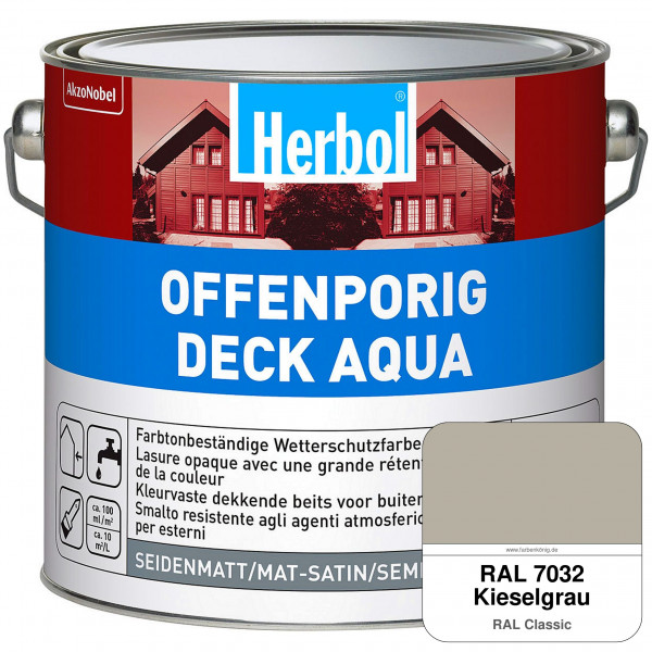 Offenporig-Deck Aqua (RAL 7032 Kieselgrau)