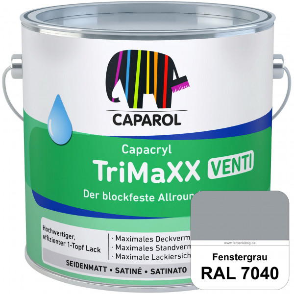 Capacryl TriMaXX Venti (RAL 7040 Fenstergrau) Der blockfeste Allrounder für Fenster & Türen