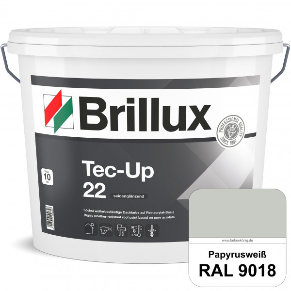 Tec-Up 22 (RAL 9018 Papyrusweiß) Höchst wetterbeständige Dachfarbe auf Reinacrylat-Basis
