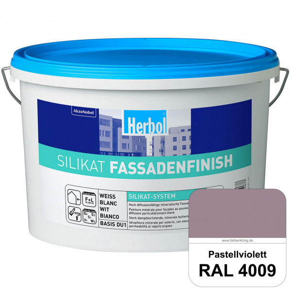 Silikat FassadenFinish (RAL 4009 Pastellviolett) mineralische Fassadenfarbe für den natürlichen Fass