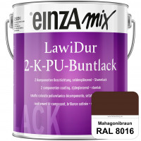 einzA LawiDur 2-K-PU-Buntlack - Seidenglanz (RAL 8016 Mahagonibraun)