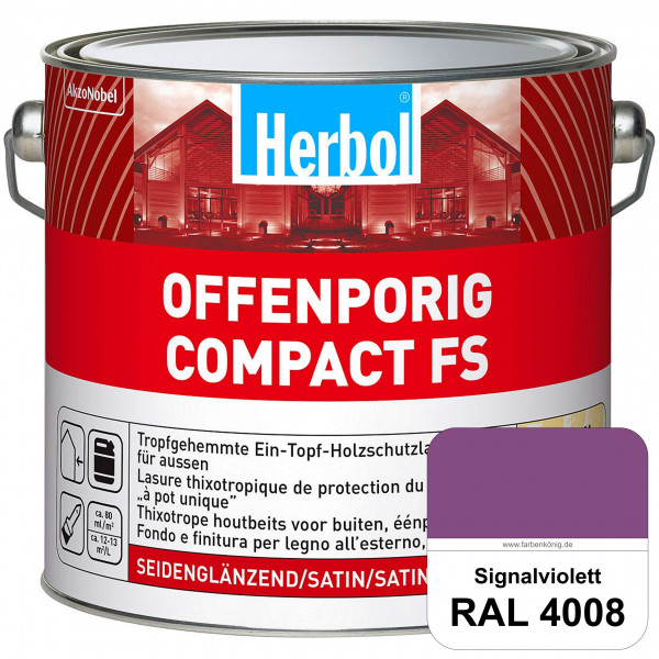 Offenporig Compact FS (RAL 4008 Signalviolett) Rationelle & thixotrope Ein-Topf-Holzlasur (außen)
