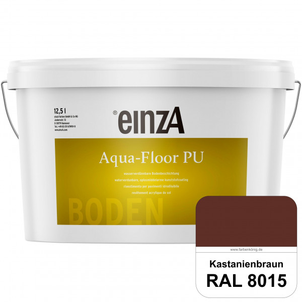 einzA Aqua-Floor PU (RAL 8015 Kastanienbraun) seidenglänzender Acryl-PU-Bodenbeschichtung