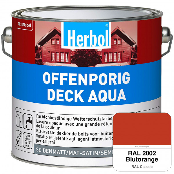 Offenporig-Deck Aqua (RAL 2002 Blutorange)