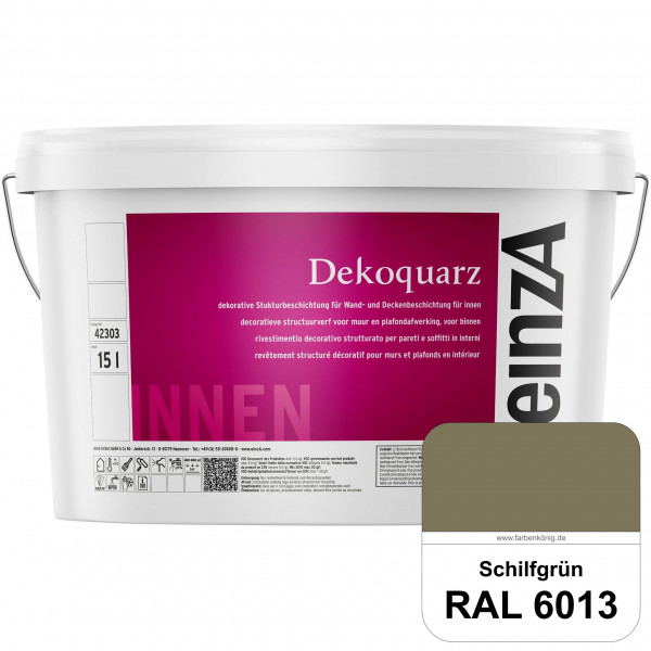 einzA Dekoquarz (RAL 6013 Schilfgrün) Dekorative Strukturbeschichtung für Wand und Decke