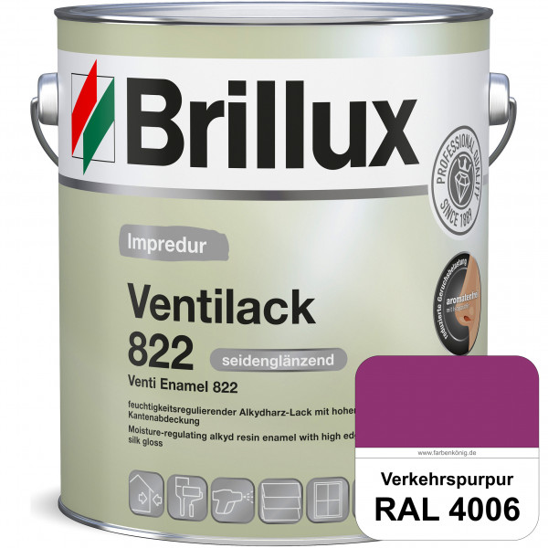 Impredur Ventilack 822 (RAL 4006 Verkehrspurpur) Seidenglanzlack (lösemittelhaltig) Fenster & Türen