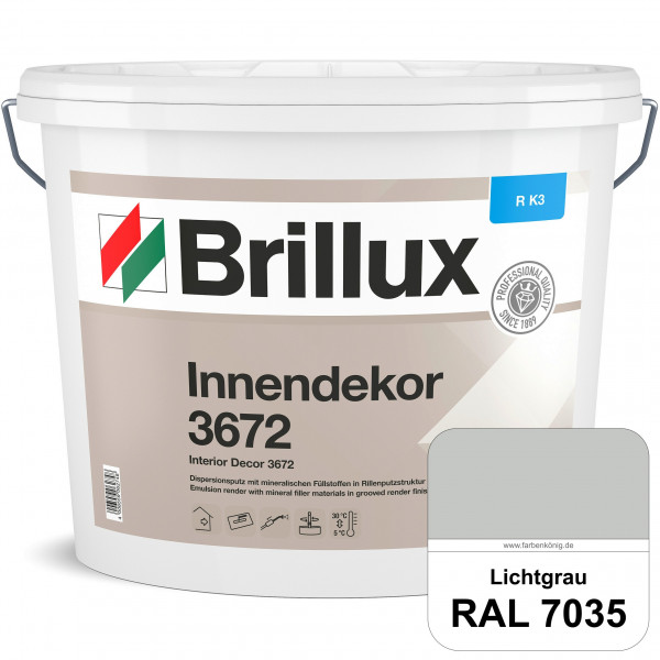 Innendekor ELF R-K3 3672 (RAL 7035 Lichtgrau) Kratzputz zur Erzielung dekorativer und strapazierfähi