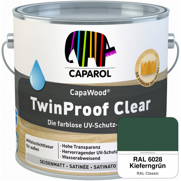 CapaWood® TwinProof Clear (RAL 6028 Kieferngrün) - ersetzt Capadur TwinProof