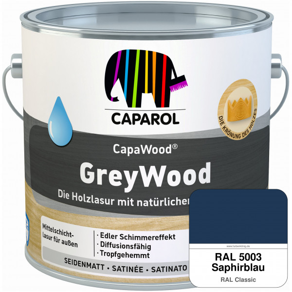 CapaWood® GreyWood (RAL 5003 Saphirblau) - ersetzt Capadur GreyWood