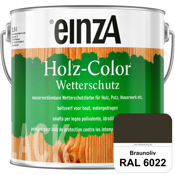 einzA Holz-Color (RAL 6022 Braunoliv) Wetterschutzfarbe für außen