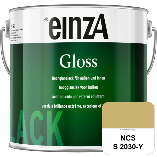 einzA Gloss (NCS S 2030-Y) Hochwertiger Alkydharzlack in Premium-Qualität, hochglänzend.