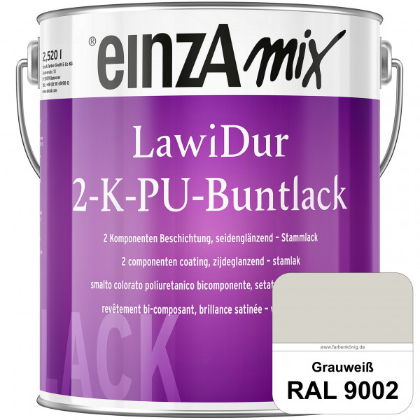 einzA LawiDur 2-K-PU-Buntlack - Seidenglanz (RAL 9002 Grauweiß)
