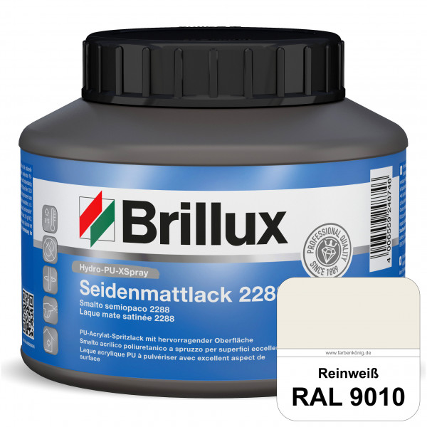 Hydro-PU-XSpray Seidenmattlack 2288 (RAL 9010 Reinweiß) hochwertiger Lack speziell für das XVLP-Spri
