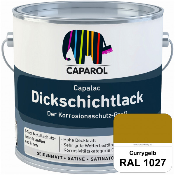 Capalac Dickschichtlack (RAL 1027 Currygelb) 1-Topf Metallschutzlack (löselmittelhaltig) innen & auß