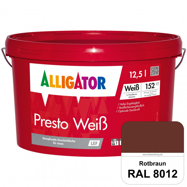 Presto Weiß LEF (RAL 8012 Rotbraun)