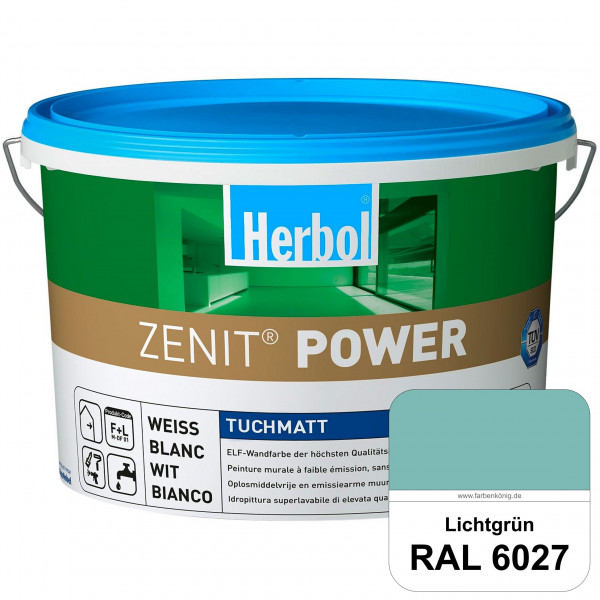 Herbol Zenit Power (RAL 6027 Lichtgrün) Superdeckende ELF-Wandfarbe