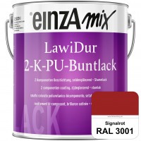 einzA LawiDur 2-K-PU-Buntlack - Seidenglanz (RAL 3001 Signalrot)