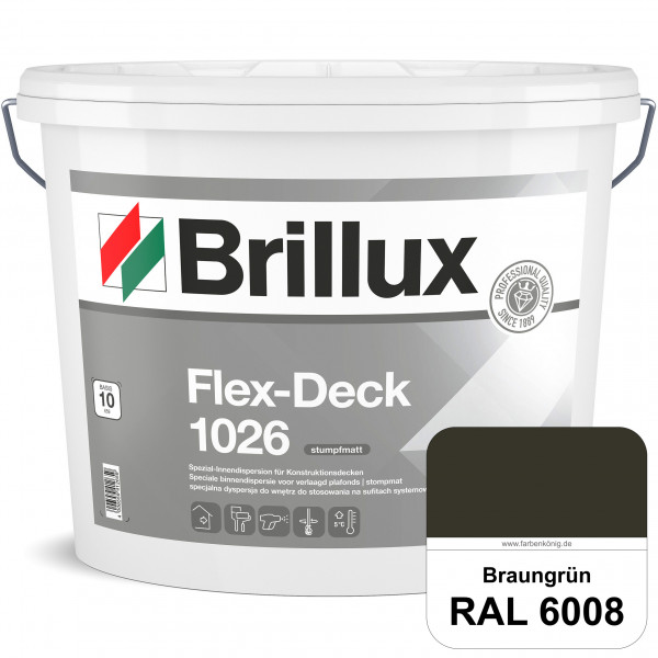 Flex-Deck ELF 1026 (RAL 6008 Braungrün) Hochwertige Innendispersion für Decken mit Installationen &