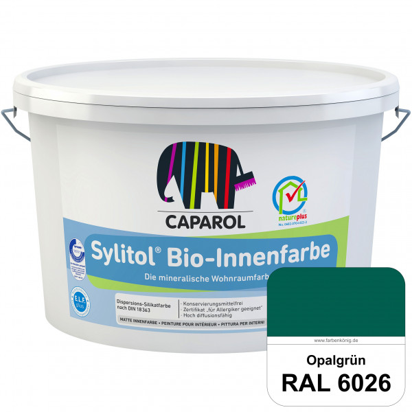 Sylitol® Bio-Innenfarbe (RAL 6026 Opalgrün) Innenfarbe auf Silikatbasis  für Allergiker