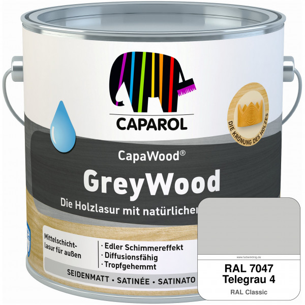 CapaWood® GreyWood (RAL 7047 Telegrau 4) - ersetzt Capadur GreyWood